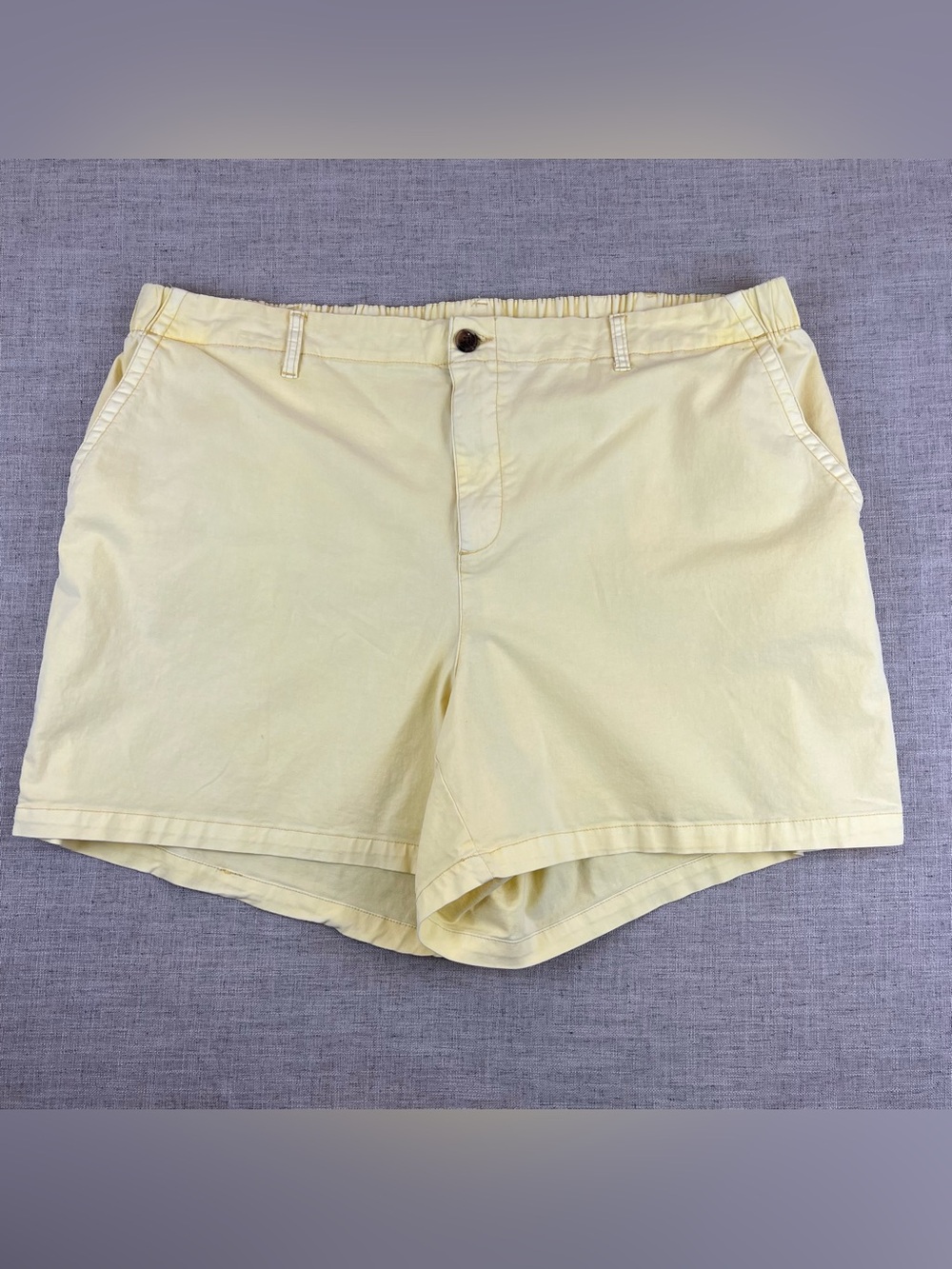 Yellow OG Chino Elastic Waist Pockets Casual